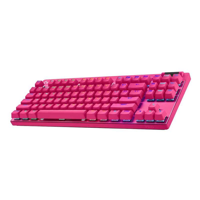 Imagem do produto Teclado Mecânico Gamer sem fio Logitech G Pro X TKL Lightspeed Switch Brown Tactile - Rosa em Magazine Luiza